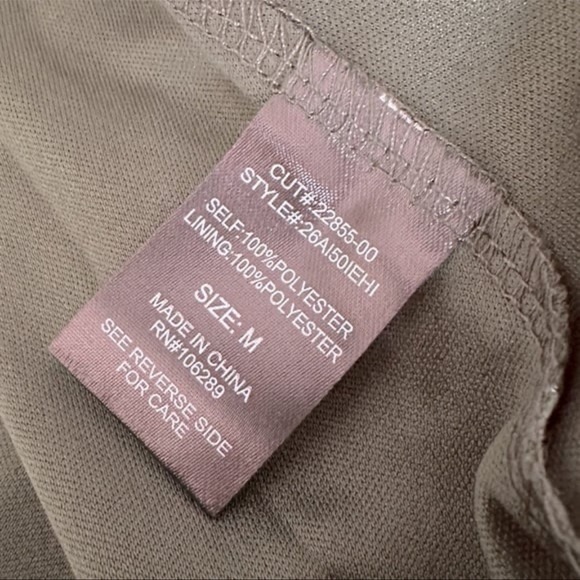 NWT TRIXXI Smock Neck Long Sleeve Metallic Floral Mini Dress Sz. Medium - Picture 10 of 13